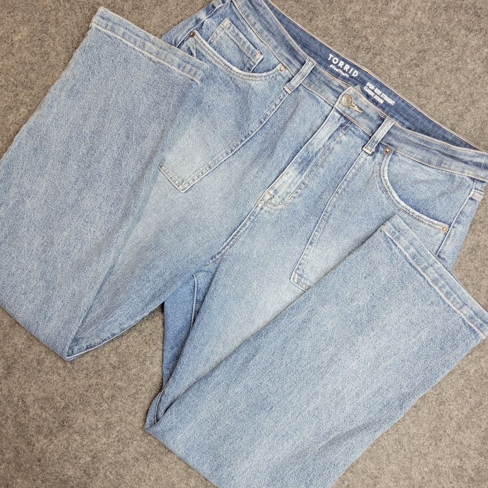 Torrid Jeans Womens 18R Blue Denim High Rise Classic Fit Straight Leg Streetwear